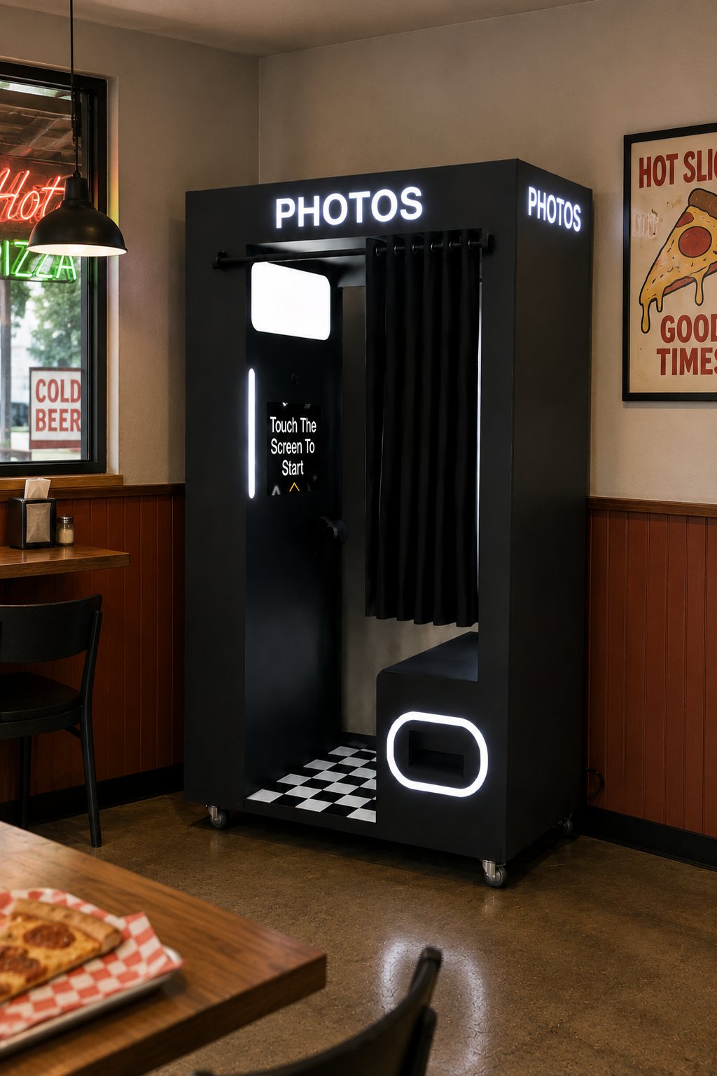 Photo booth at a restaurant